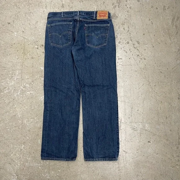 Levis Jeans Men 38x31 Blue Pants 559 Relaxed Straight Baggy Dark Denim Tag 38x32 - Picture 2 of 16